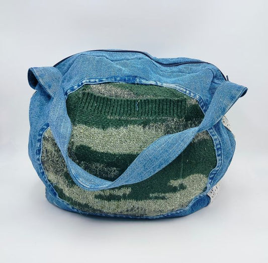 Denim  + Sweater Bag