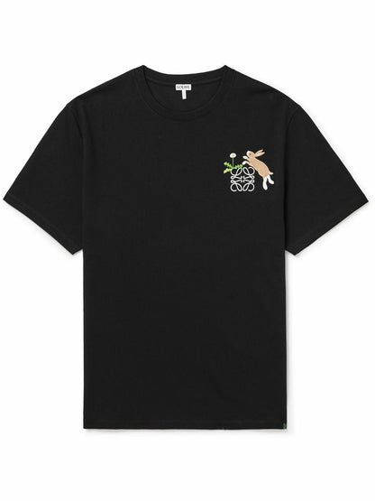 Suna Fujita Logo-Embroidered Cotton-Jersey T-Shirt
