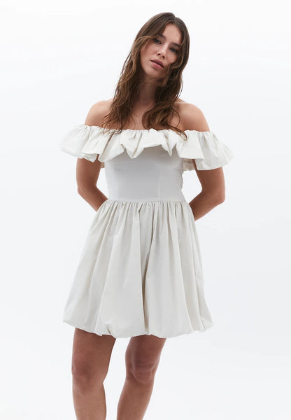 Pre-Order - Off Shoulder Mini Balloon Dress