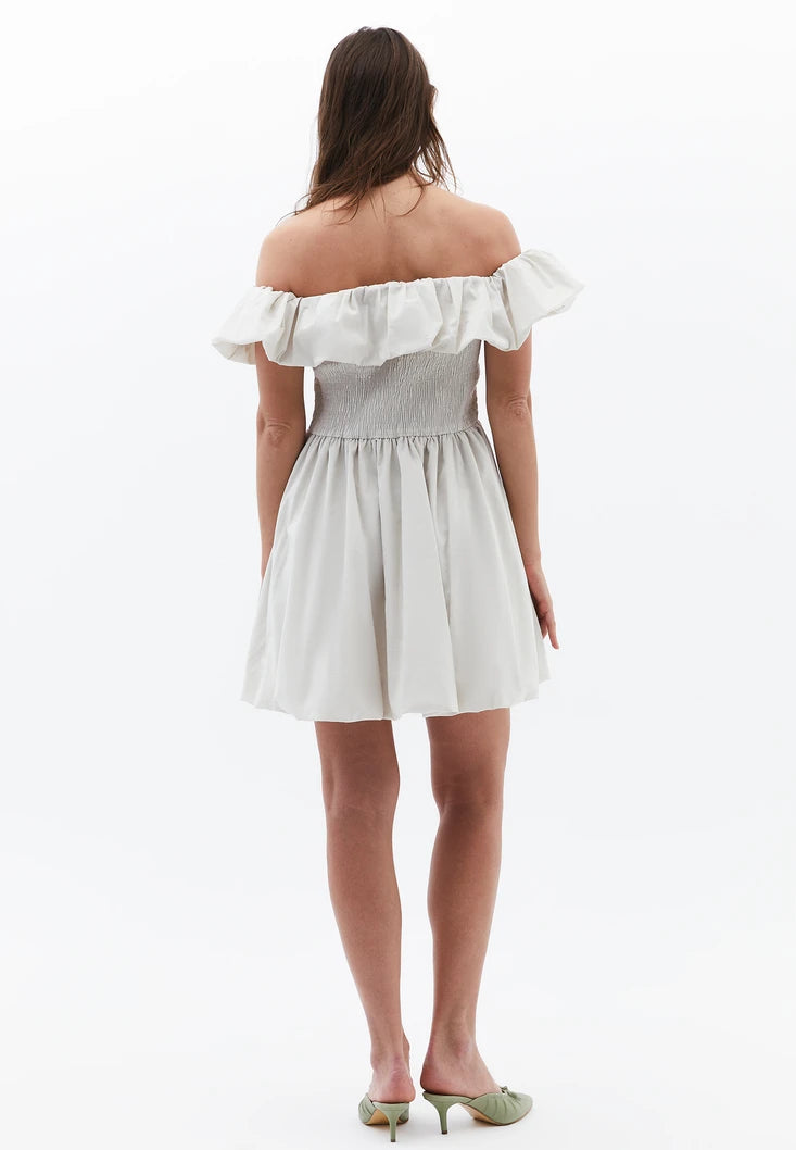 Pre-Order - Off Shoulder Mini Balloon Dress